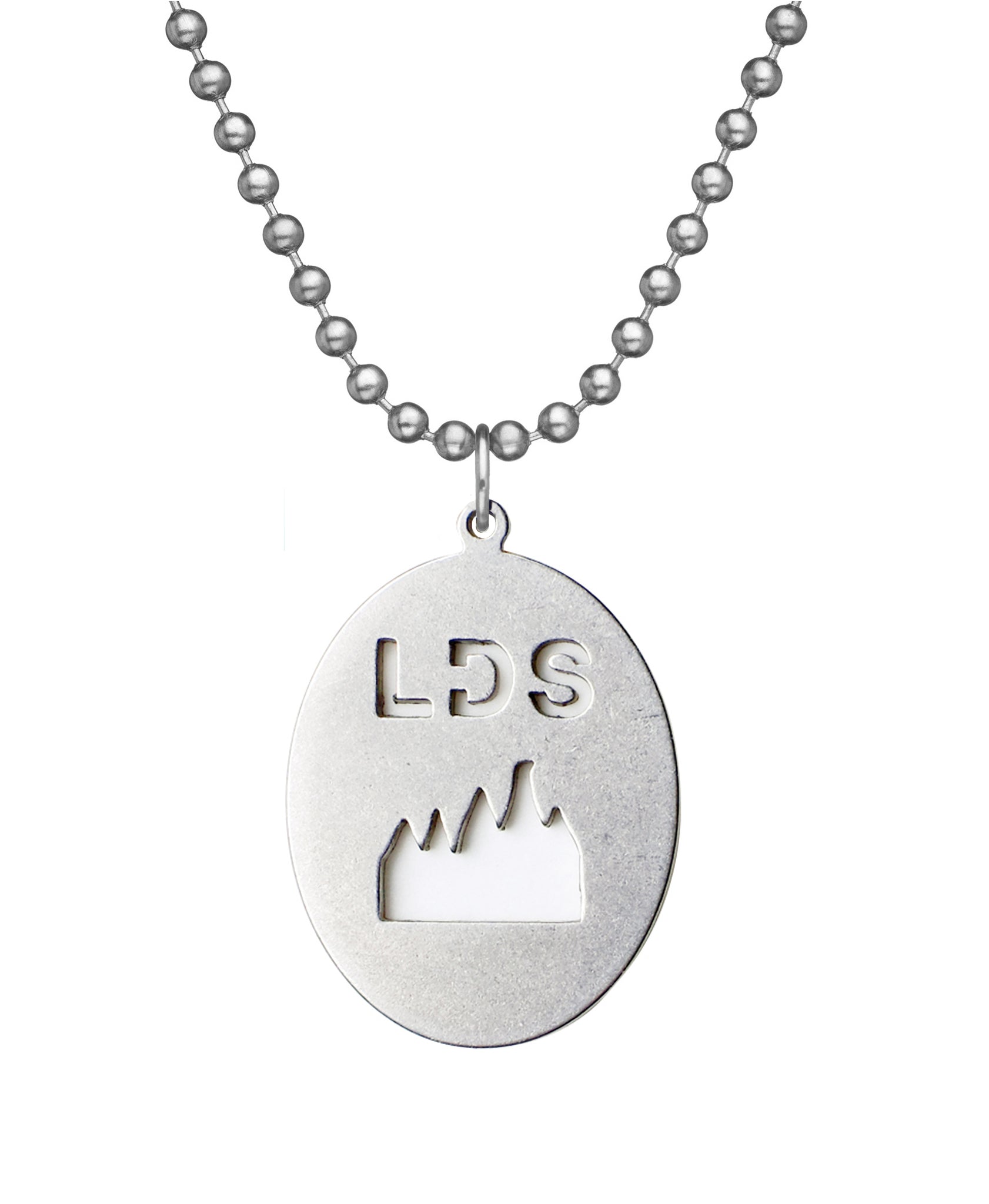 GI JEWELRY Military Issue Stainless Steel Latter Day Saints Necklace