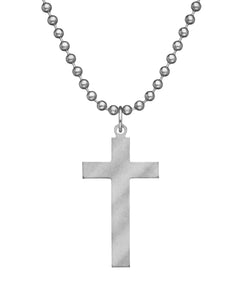 GI JEWELRY Military Issue Stainless Steel Long Cross Necklace