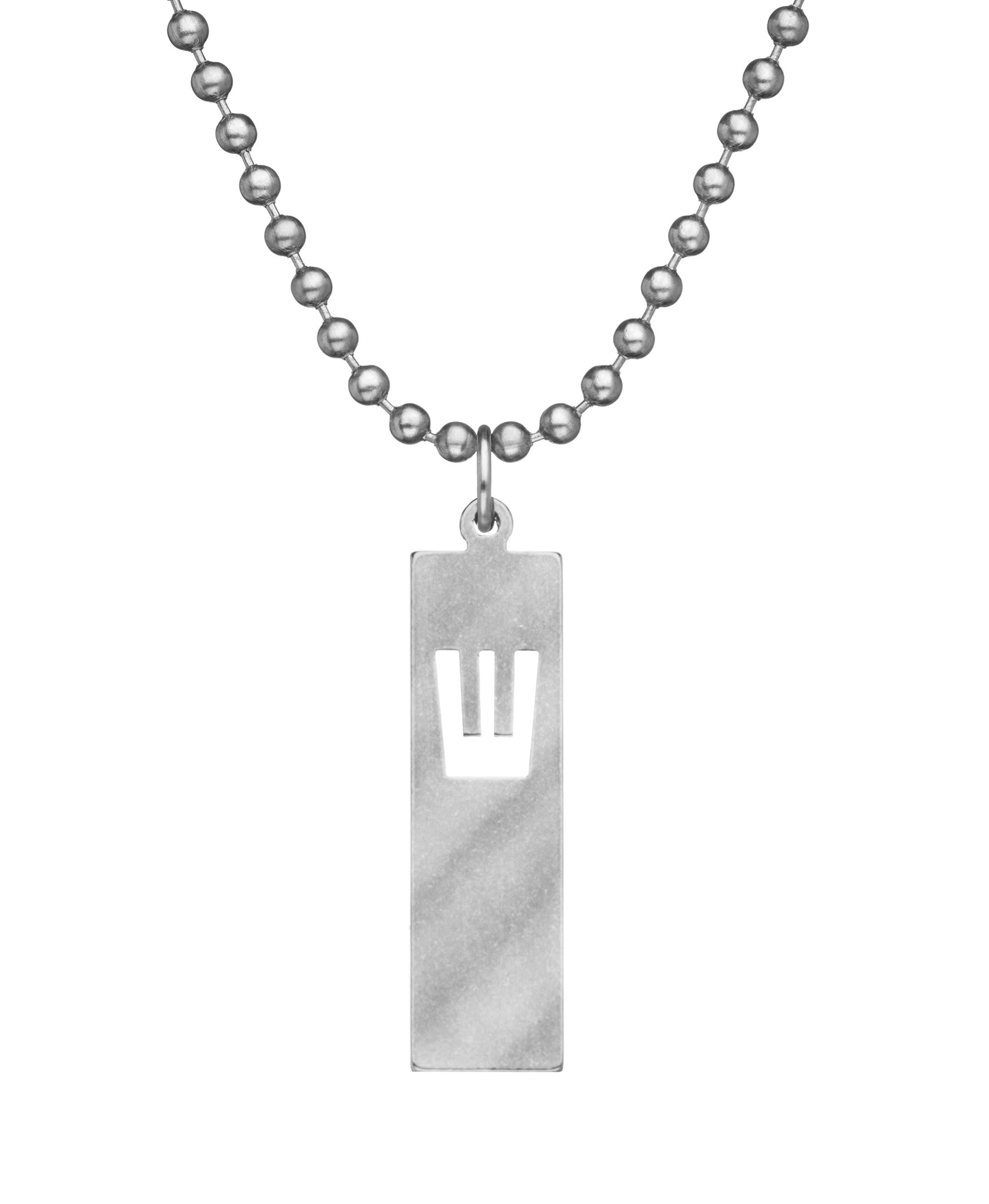 GI JEWELRY Military Issue Stainless Steel Mezuzah Necklace