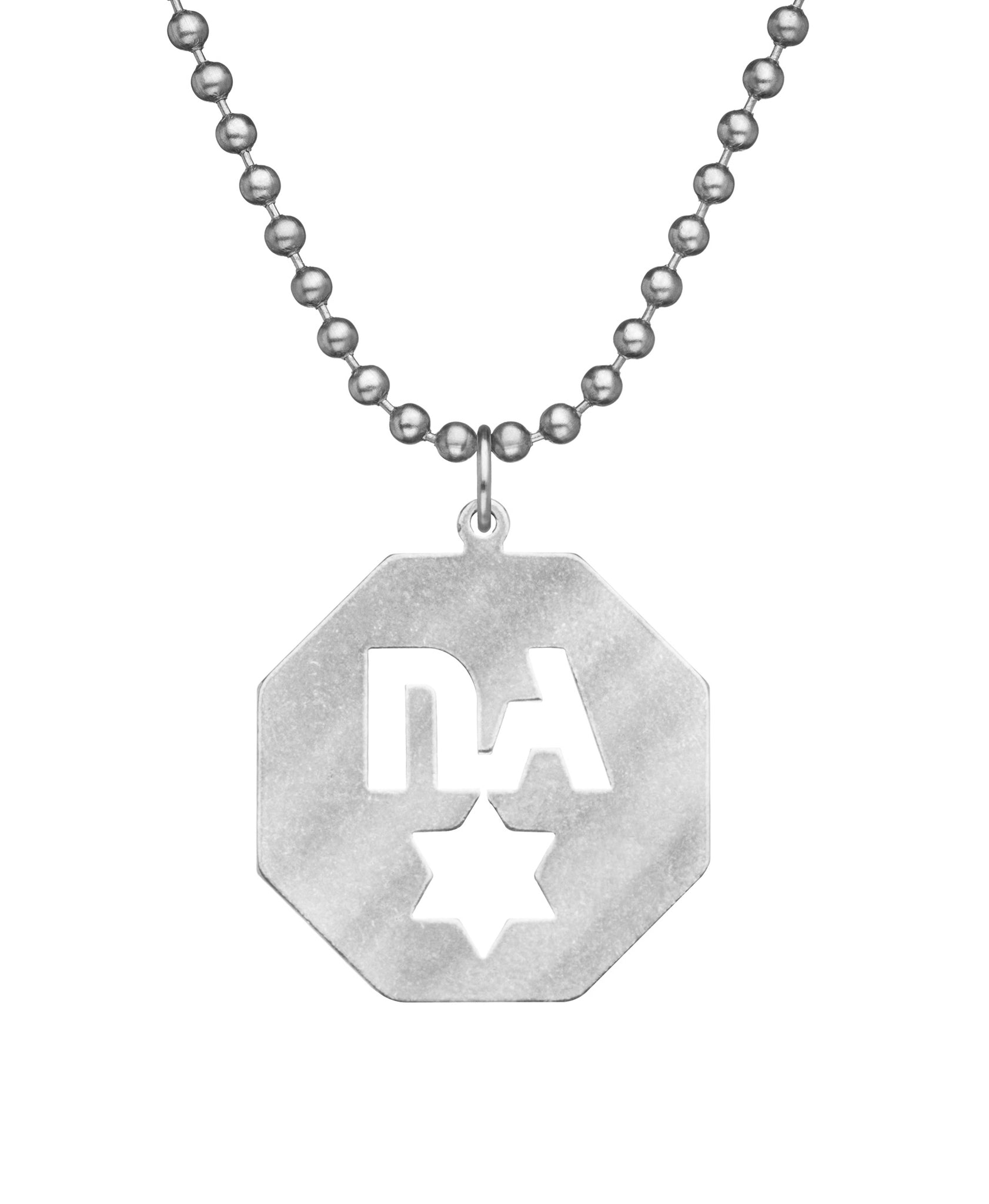 GI JEWELRY Military Issue Stainless Steel Never Again Star Necklace