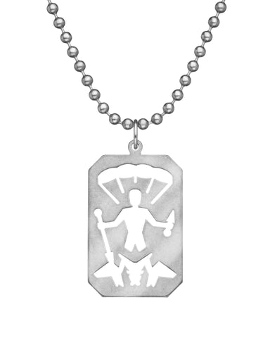 GI JEWELRY Military Issue Stainless Steel Saint Michael Necklace